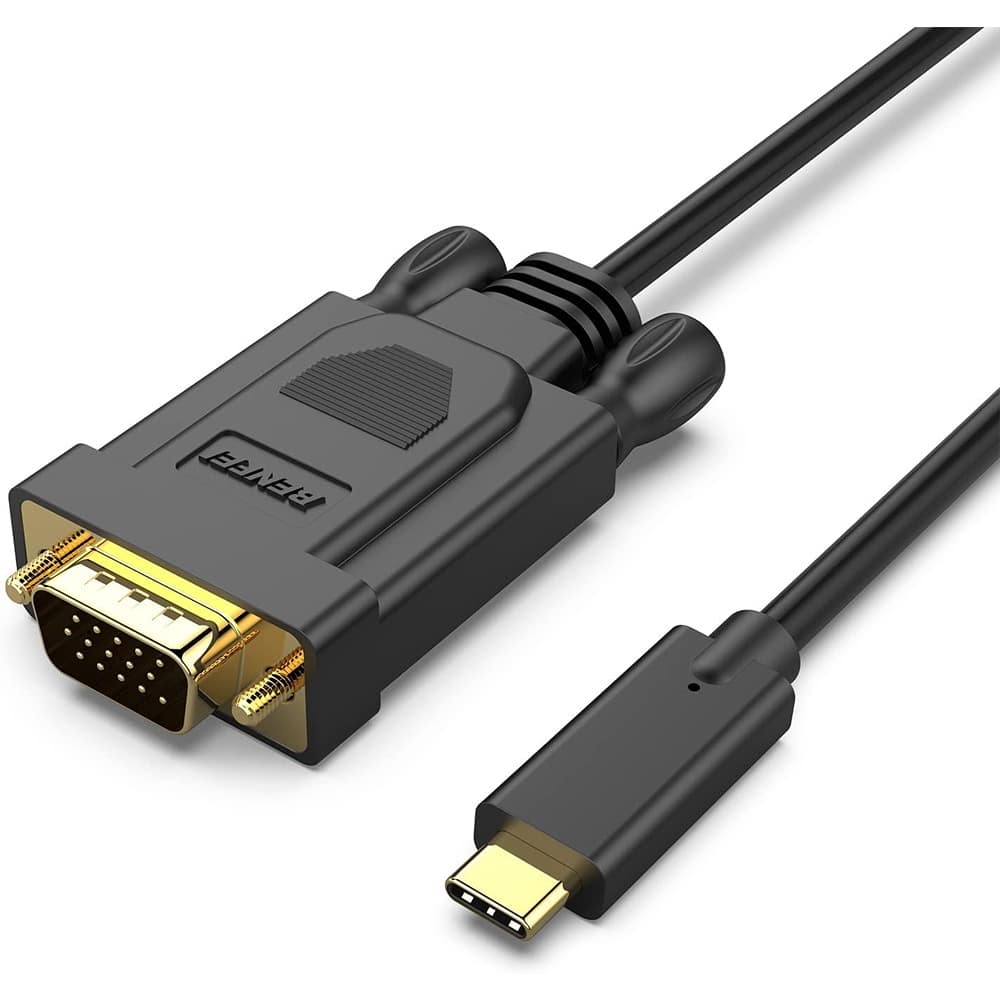 PARKER SLATER - USB-C to VGA Cable, 6Ft, Black, Thunderbolt 3/4 Compatible