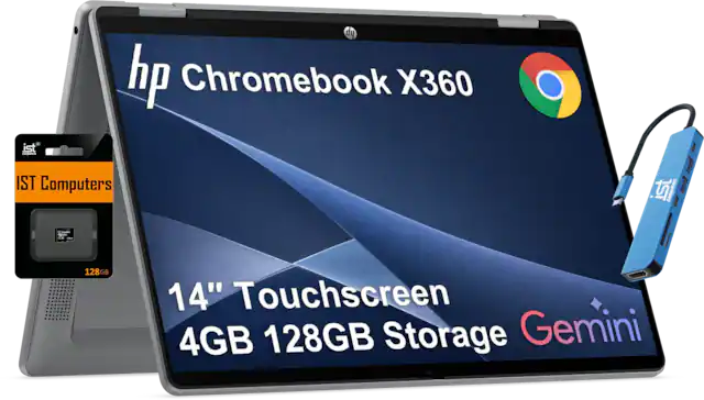 hp Chromebook X360
IST Computers
14" Touchscreen
4GB 128GB Storage
Gemini