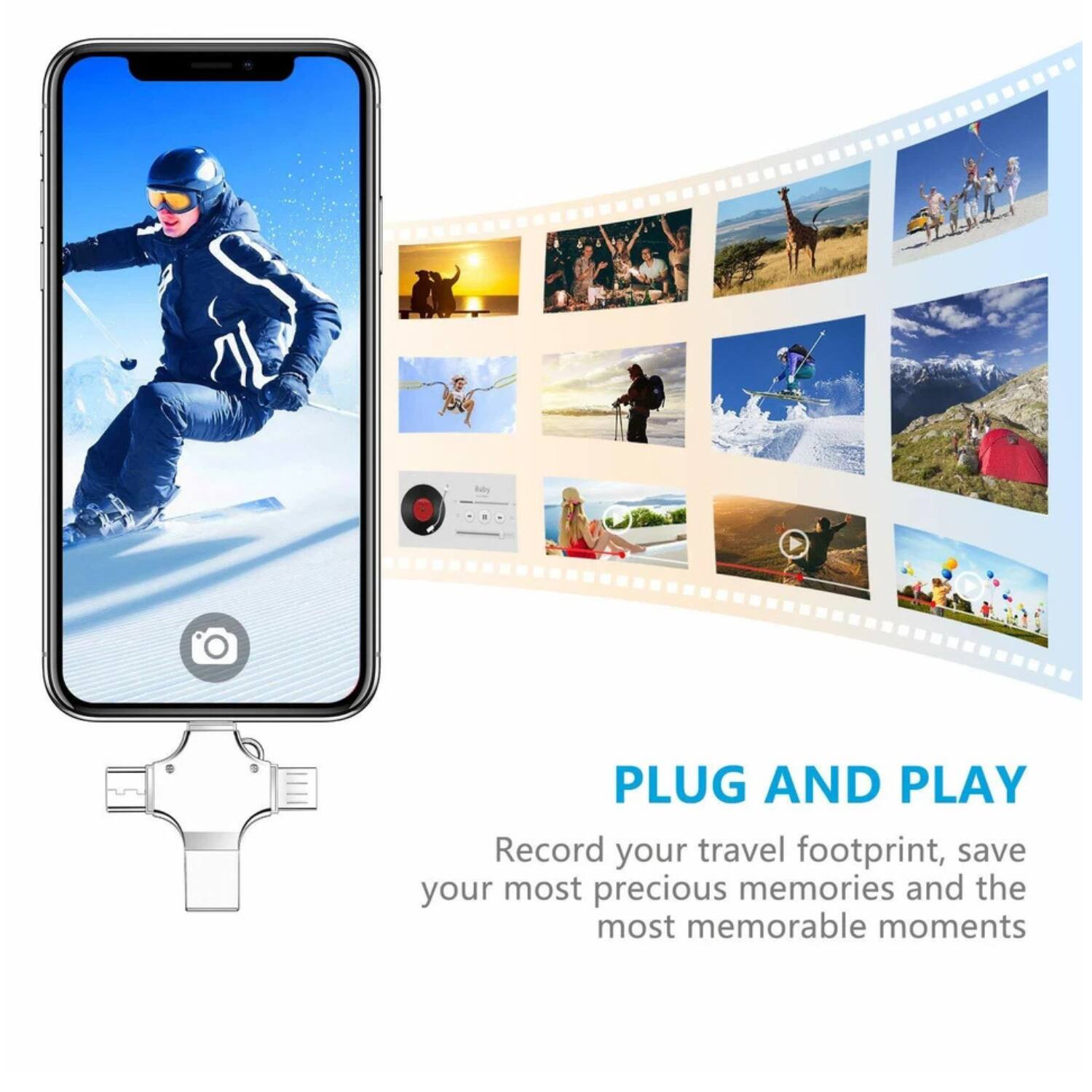 PLUG AND PLAY  
Record your travel footprint, save your most precious memories and the most memorable moments