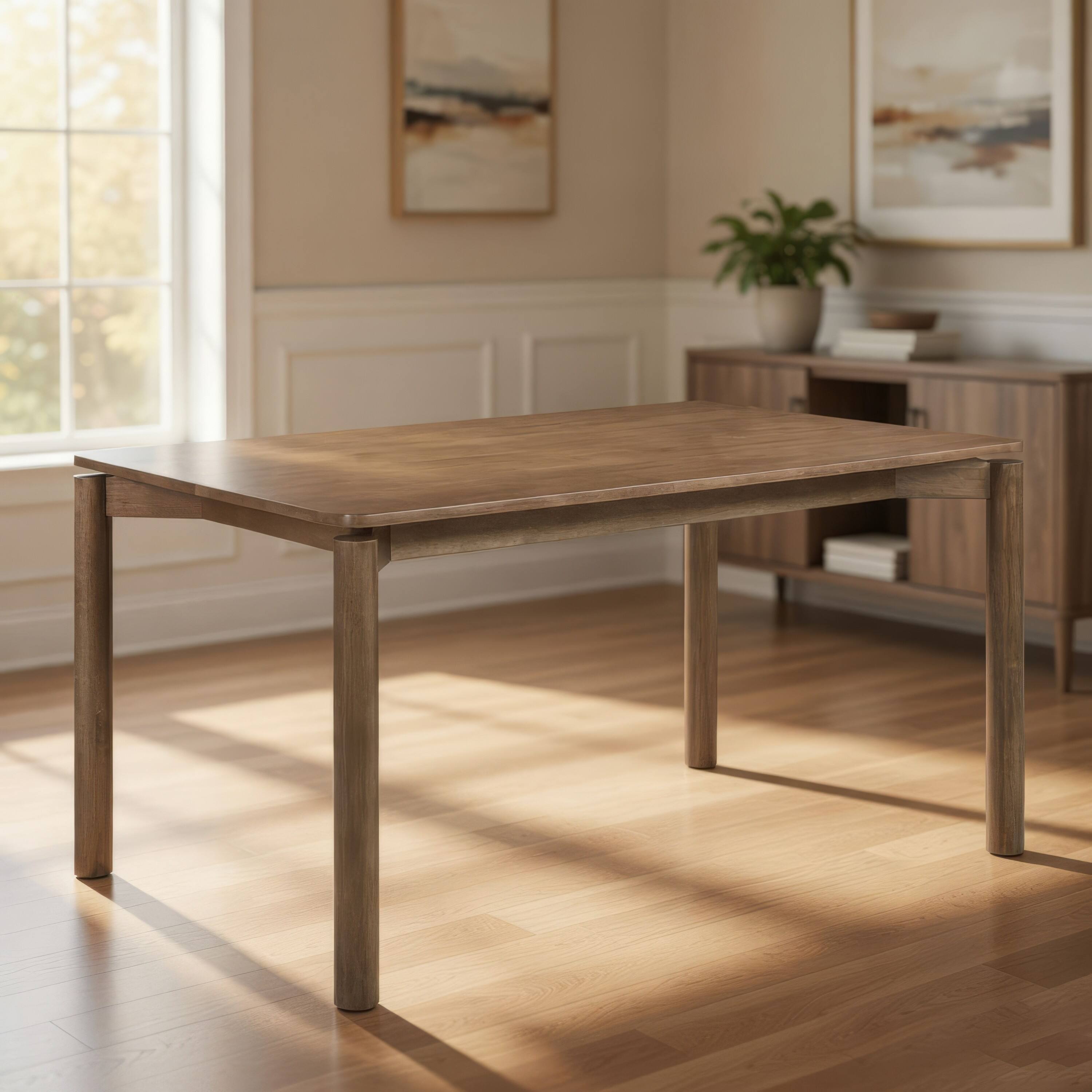 Alt View 6. Manhattan Lane - Rida Dining Table, Rich Dark Hardwood, Rectangular 59 Inch Top - Brown.