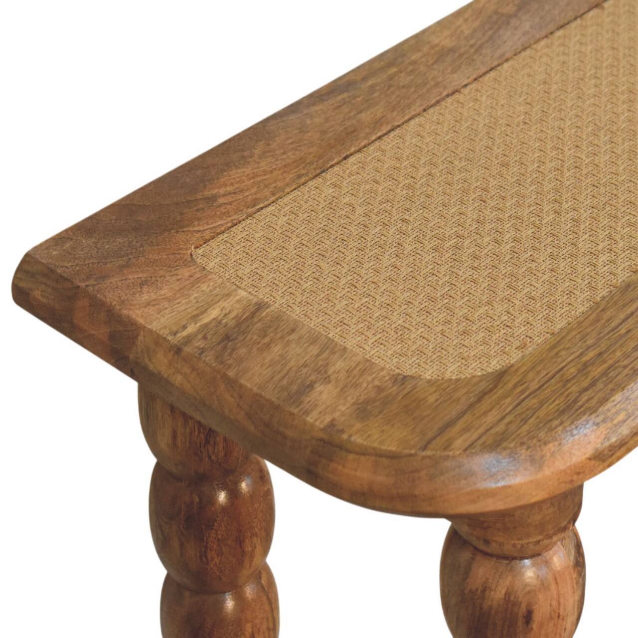 Alt View 2. Artisan Furniture - Artisan Furniture Solid Wood Spindle Rattan Console Table, Brown - Brown.