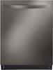 Front. LG - 24" Top Control Smart Built-in Stainless Steel Tub Dishwasher with 3rd Rack, QuadWash Pro and 46dB - PrintProof Black Stainless Steel.