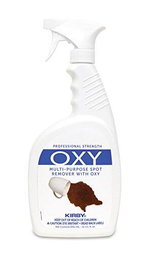PROFESSIONAL STRENGTH  
OXY  
MULTI-PURPOSE SPOT REMOVER WITH OXY  

KIRBY  
KEEP OUT OF REACH OF CHILDREN  
CAUTION: EYE IRRITANT (READ BACK LABEL)  

Net Contents: 651 mL (22 US fl. oz.)