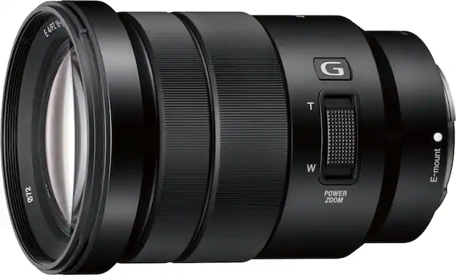 Front. Sony - E PZ 18-105mm f/4.0 G OSS Power Zoom Lens for Select E-Mount Cameras - Black.