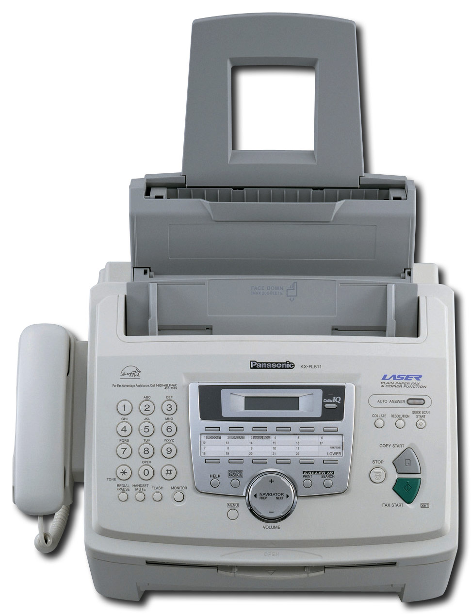  Panasonic - Plain Paper Laser Fax/Copier - Gray