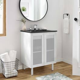 Calla Bathroom Vanity Basin Included by Modway - Black White