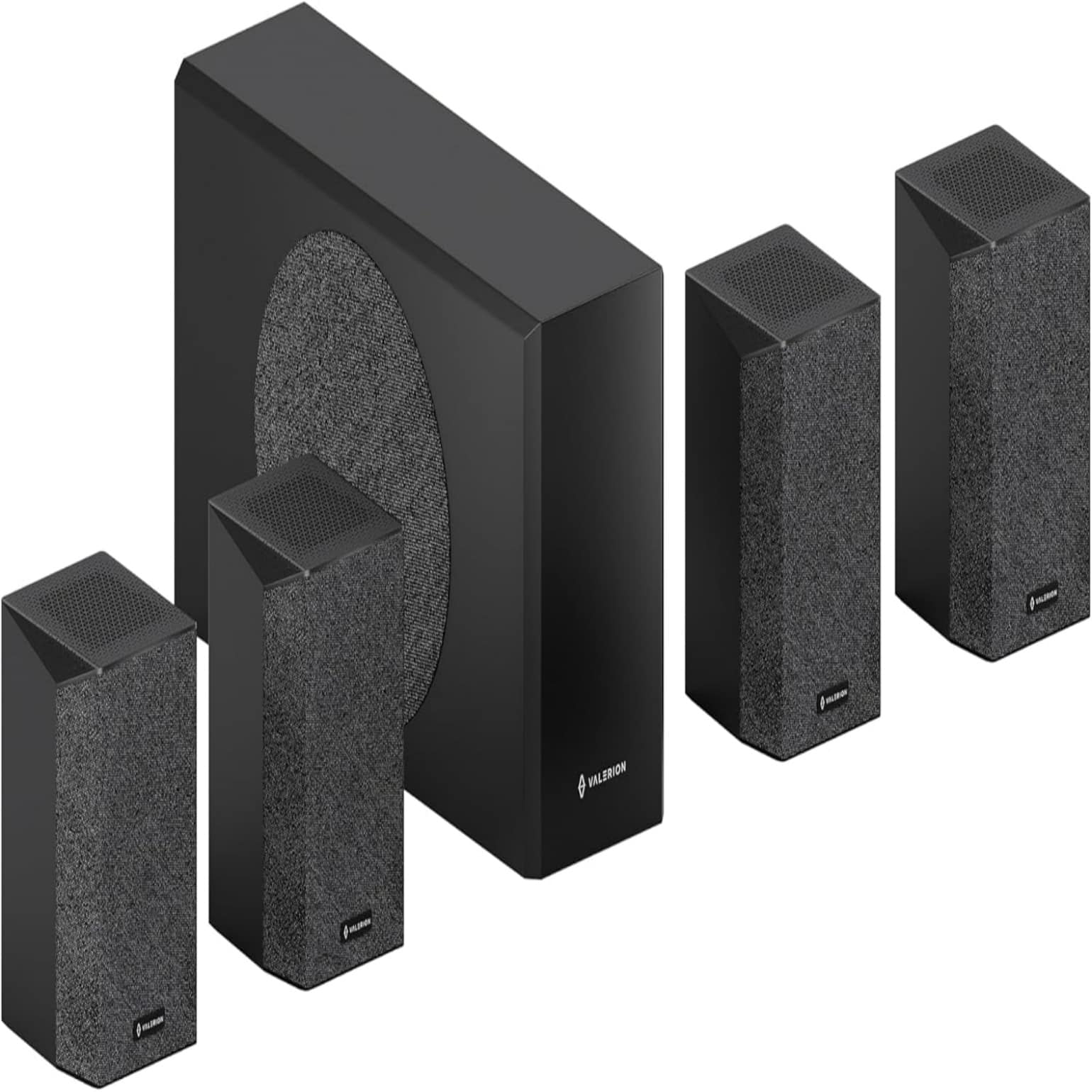 Valerion - ThunderBeat 4.1.2 Wireless Dolby Atmos Home Theater System, 720W Surround Sound, Subwoofer & 4 Speakers, <30ms Latency - Black