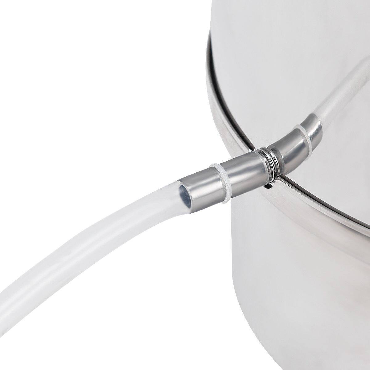 Alt View 10. Costway - Costway 11-Quart Stainless Fruit Juicer Steamer Stove Top w/ Tempered Glass Lid - Sliver.