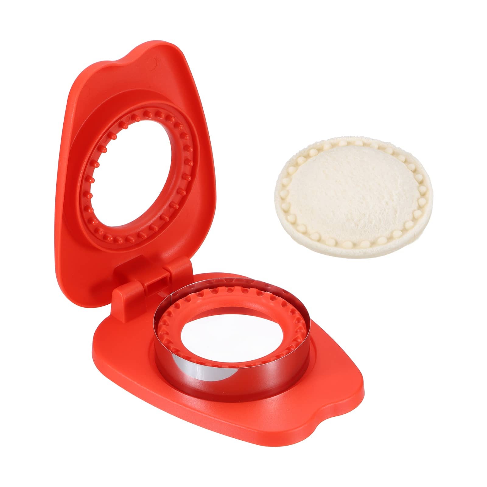 Unique Bargains - Crustless Sandwich Cutter, Round Apple Shape Uncrustable Sealer for DIY Breakfast Lunch Tea - Red price history on PriceWatchPro