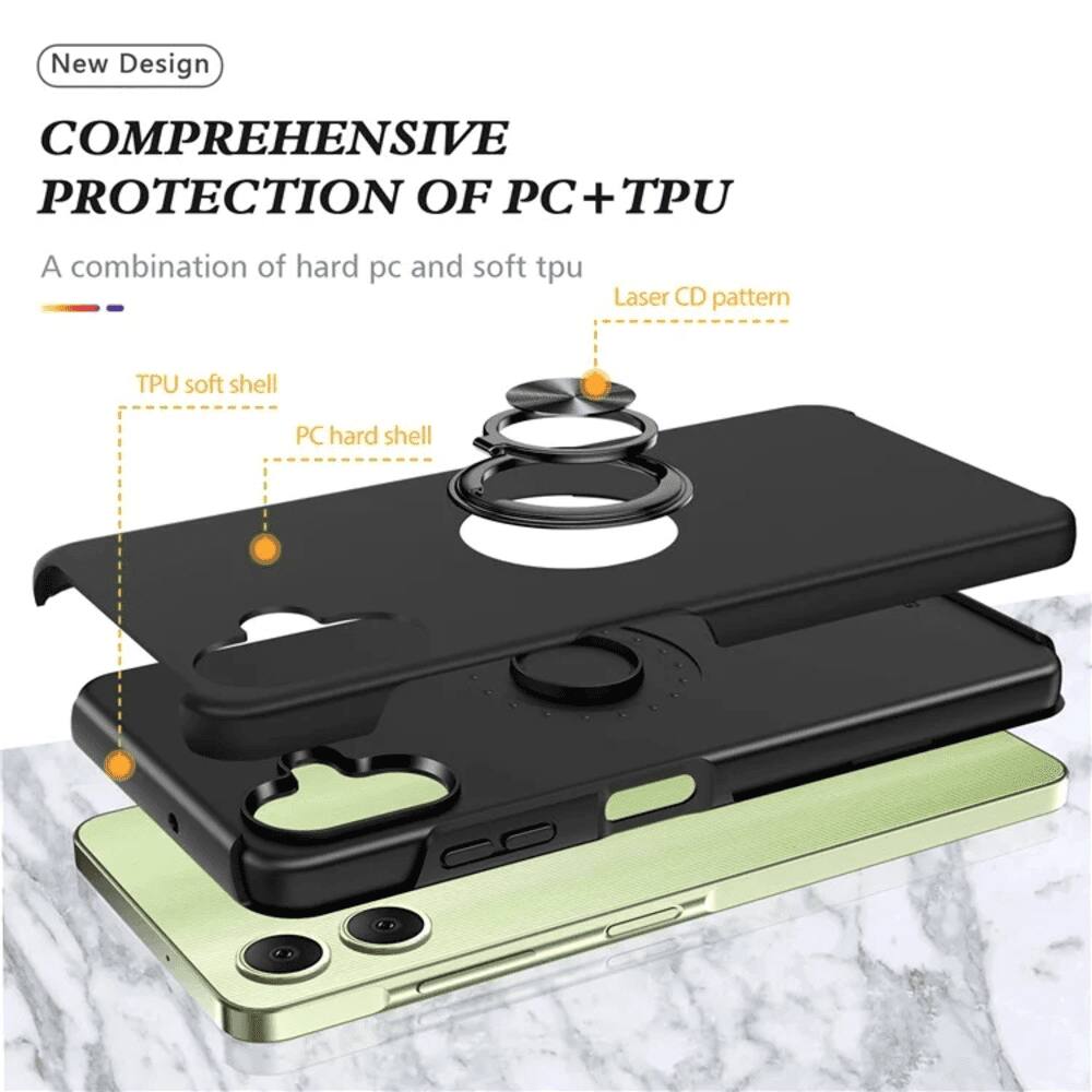 New Design
COMPREHENSIVE PROTECTION OF PC + TPU
A combination of hard pc and soft tpu
Laser CD pattern
TPU soft shell
PC hard shell