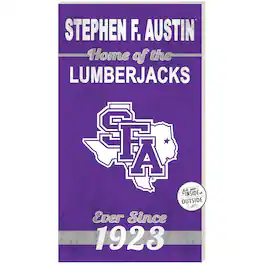Jardine - Stephen F Austin Lumberjacks 11" x 20" Indoor/Outdoor Home Of The Sign - Purple