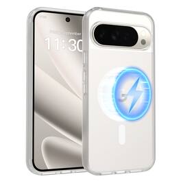 Dteck - for Google Pixel 11 Pro XL Case, Compatible with MagSafe, Anti Yellowing Matte Translucent Shockproof Slim Cover - Frosted Clear