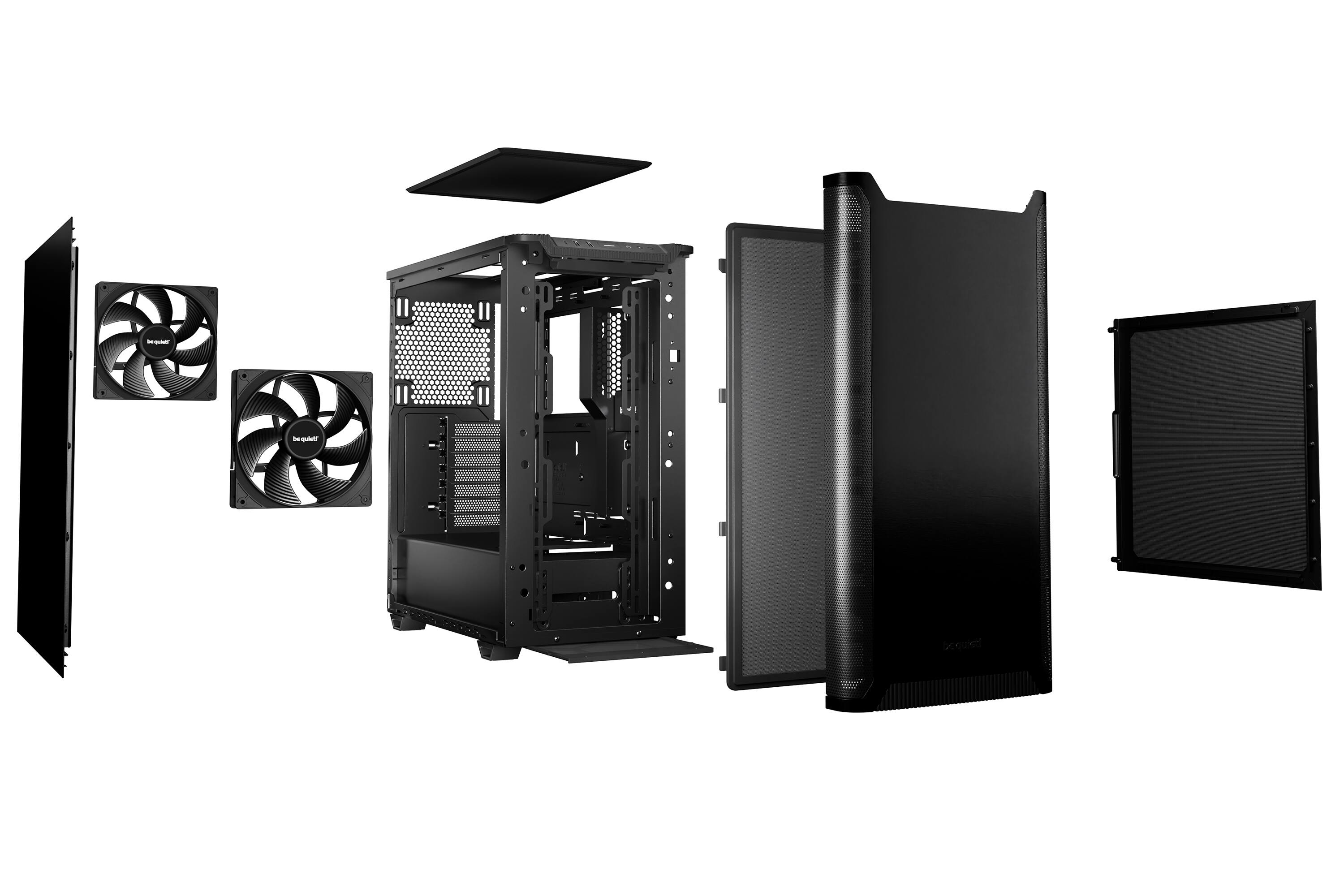 Alt View 3. be quiet! - PURE BASE 501 ATX Mid-Tower Case - Black.