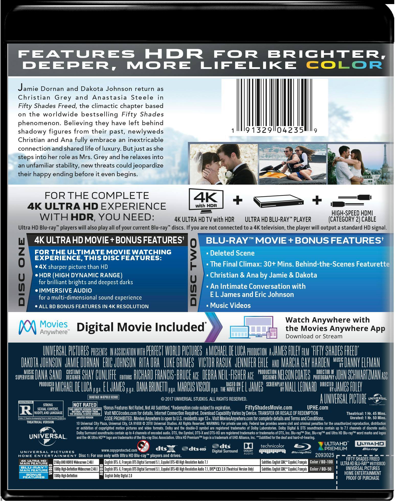 Angle. Fifty Shades Freed   - 4K Blu-Ray.