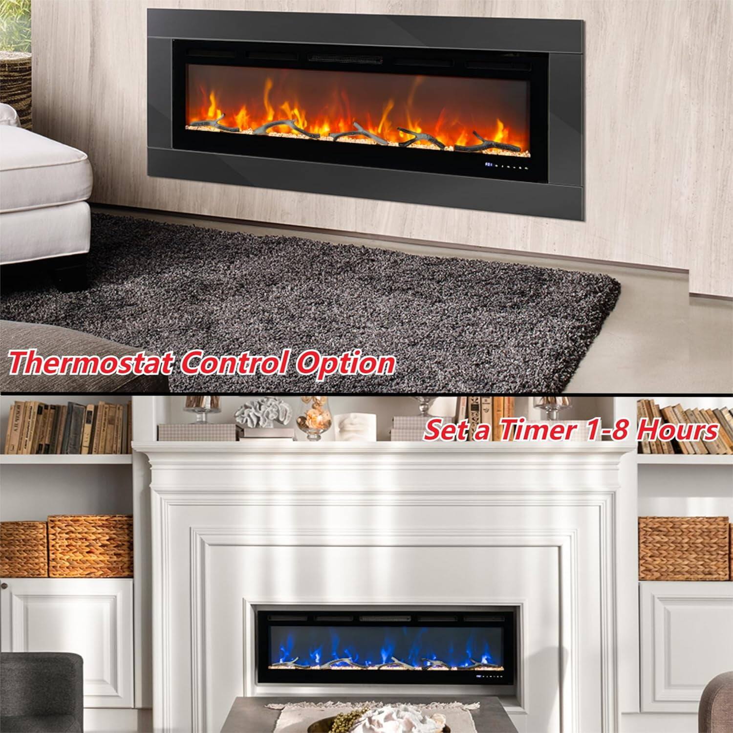 Thermostat Control Option  
Set a Timer 1-8 Hours