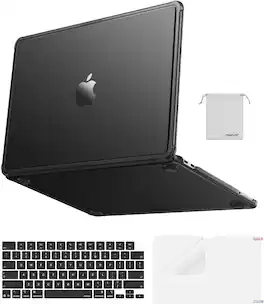 mosiso - Cover for MacBook Neo 13 inch A3404 A18 Pro 2026,4in1 Kit Precision Fit Matte Hard Shell Case with Reinforced Corners - Black