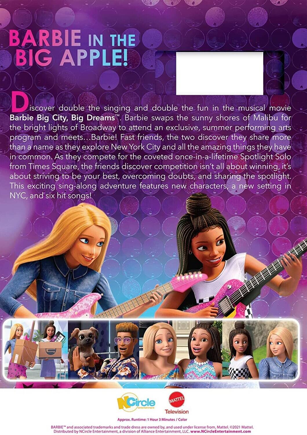 Alt View 1. Barbie: Big City, Big Dreams   - DVD.