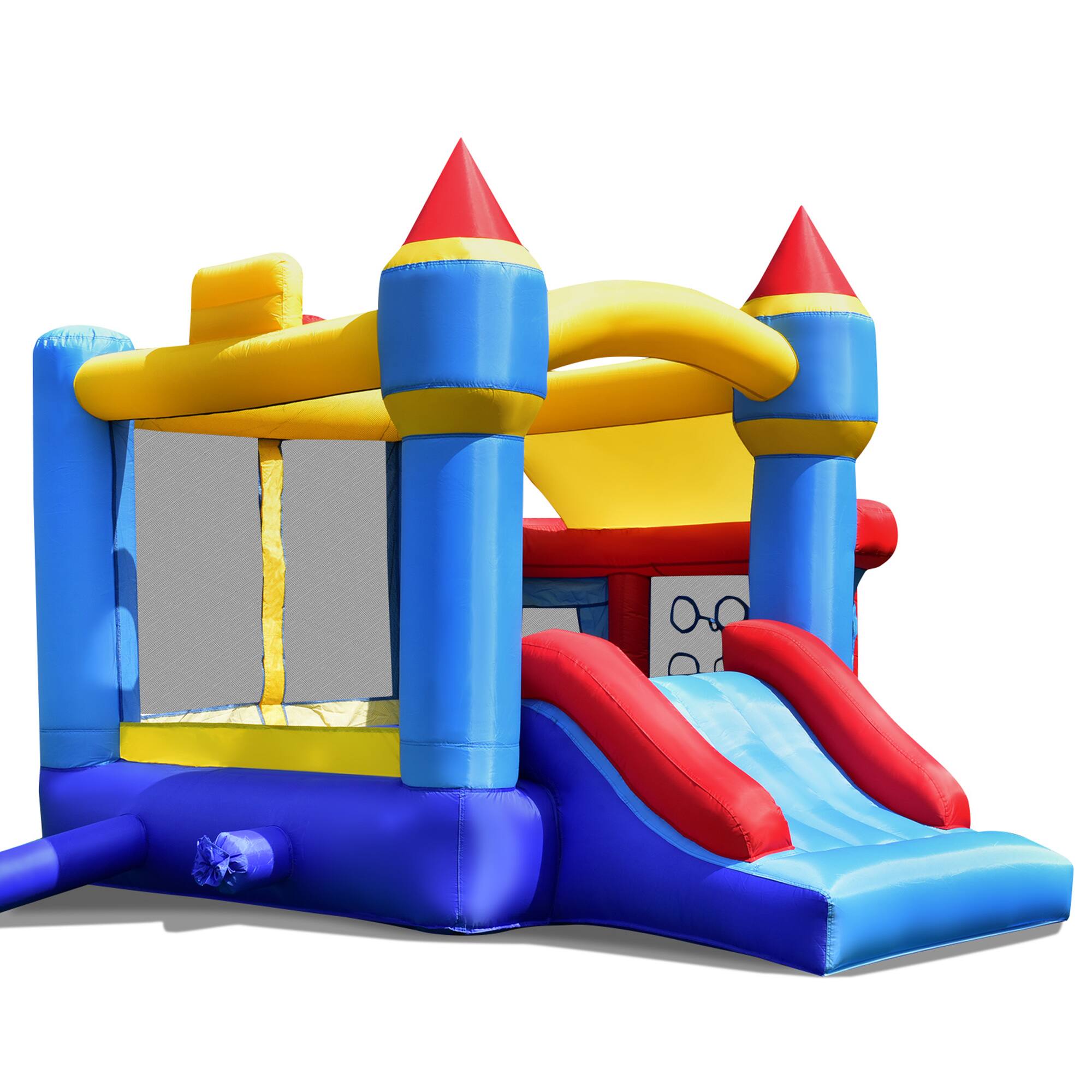Alt View 3. Gymax - Gymax Inflatable Bounce House Castle Slide Bouncer Kids without Blower.