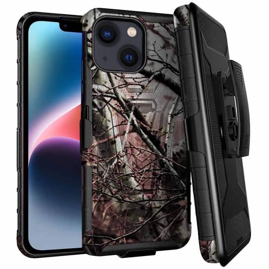 RomeTech Rome Tech Dual Layer Holster Case for iPhone 14 Camo Tree ...