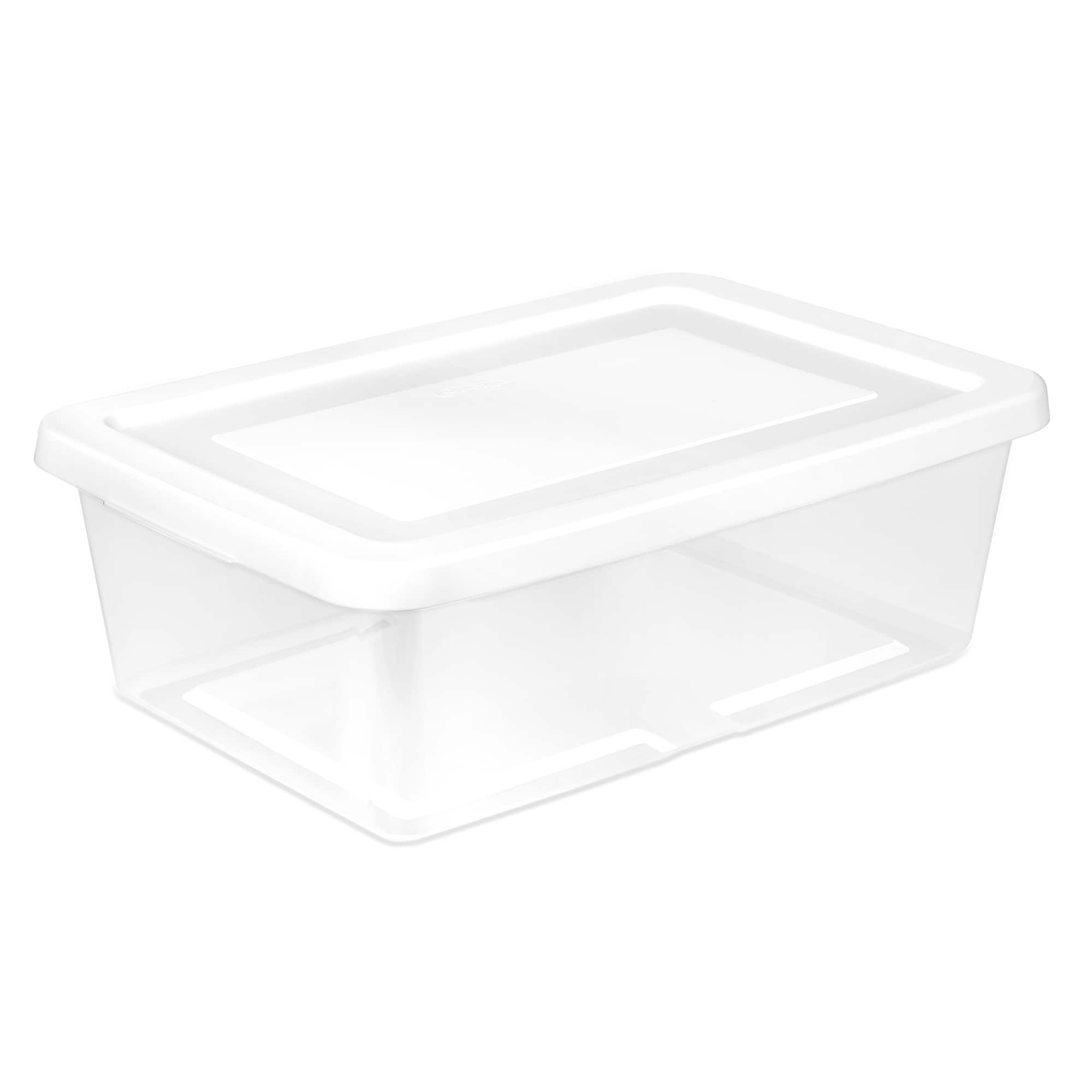 Sterilite - 12 Qt Storage Box, Stackable Plastic Container Home Organizer, 30 Pack - White