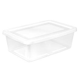Sterilite - 12 Qt Storage Box, Stackable Plastic Container Home Organizer, 30 Pack - White