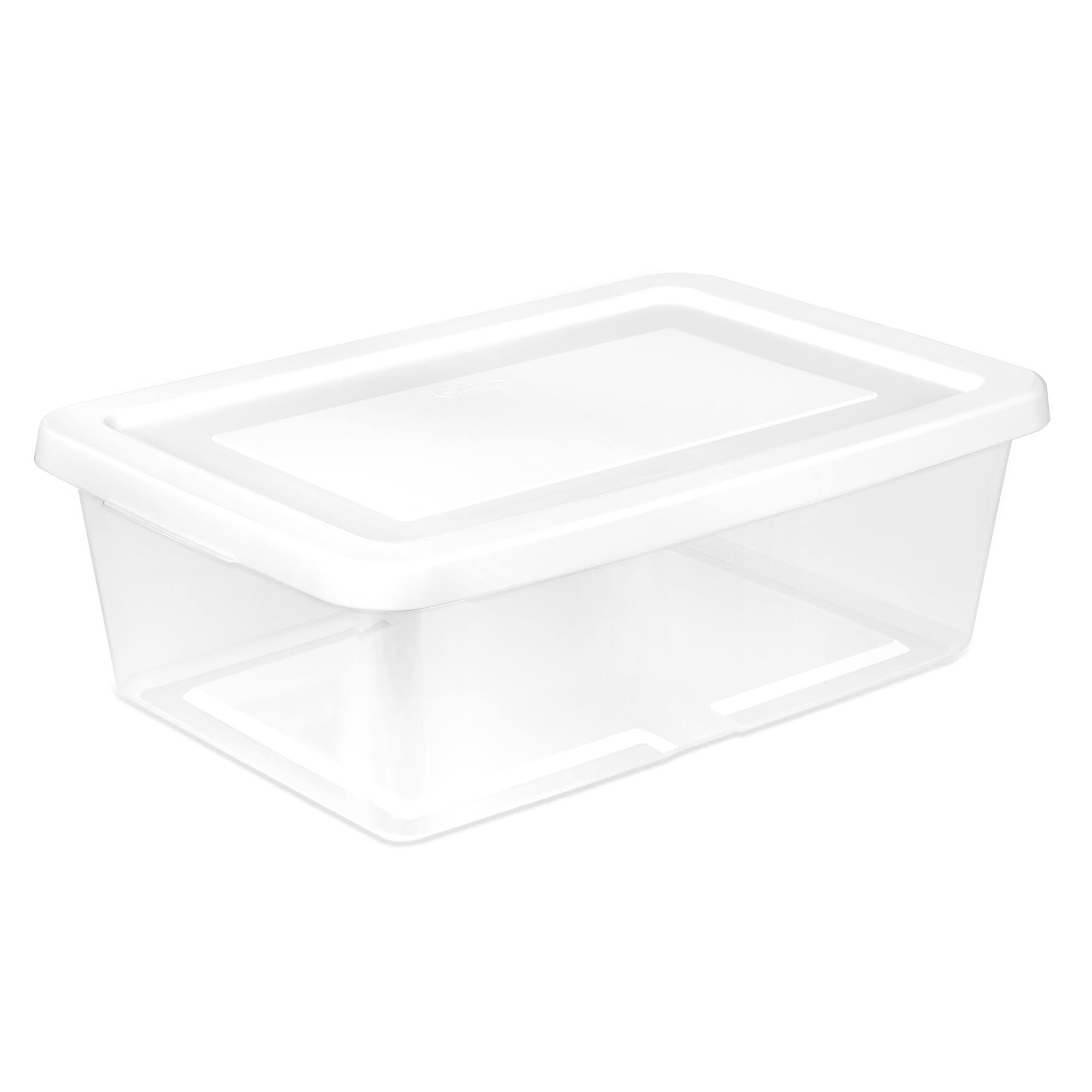 Front. Sterilite - Sterilite 12 Qt Storage Box, Stackable Plastic Container Home Organizer, 30 Pack - White.
