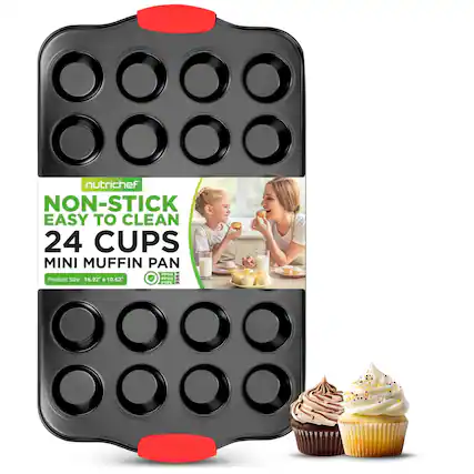 nutrichef NON-STICK EASY TO CLEAN 24 CUPS MINI MUFFIN PAN
Product Size: 16.92" x 10.62"
PFOS PIPE FREE