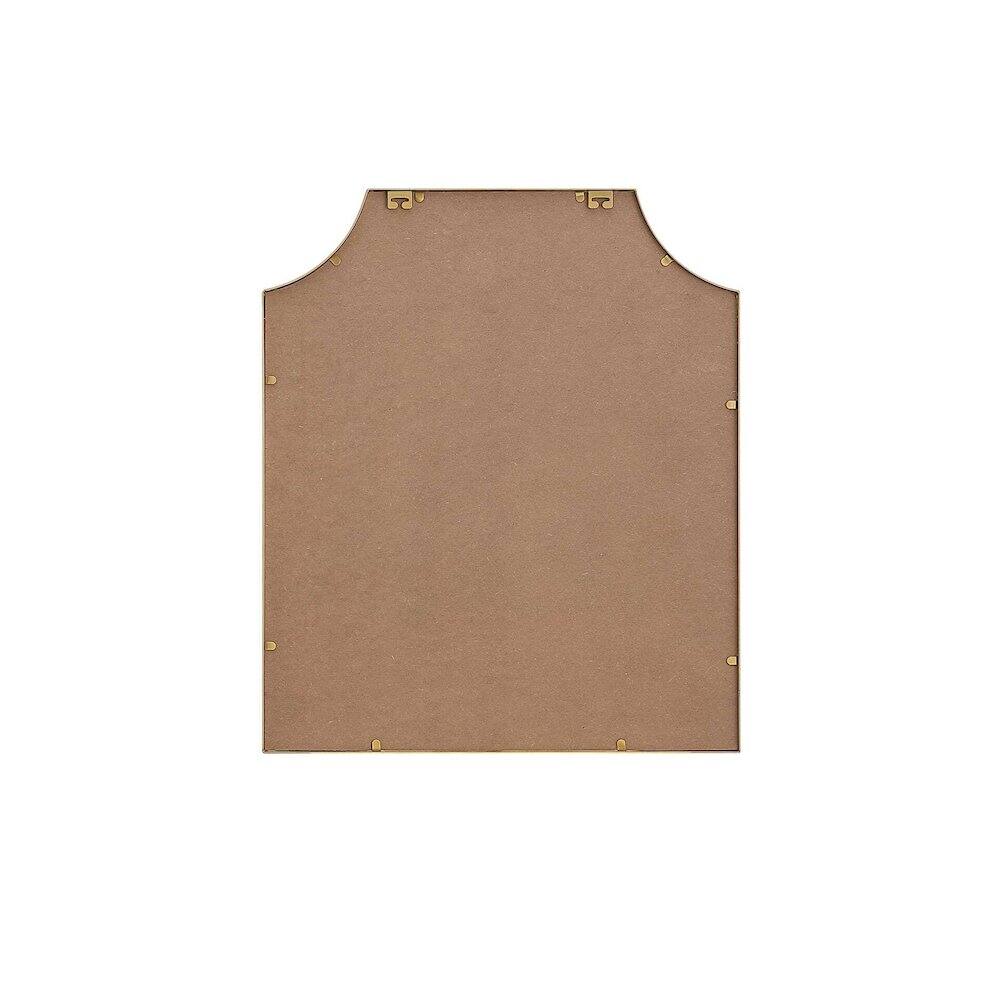 Angle. Elegant Kitchen and Bath - Notched Metal Mirror 27x32 inch in Brass - Brass.