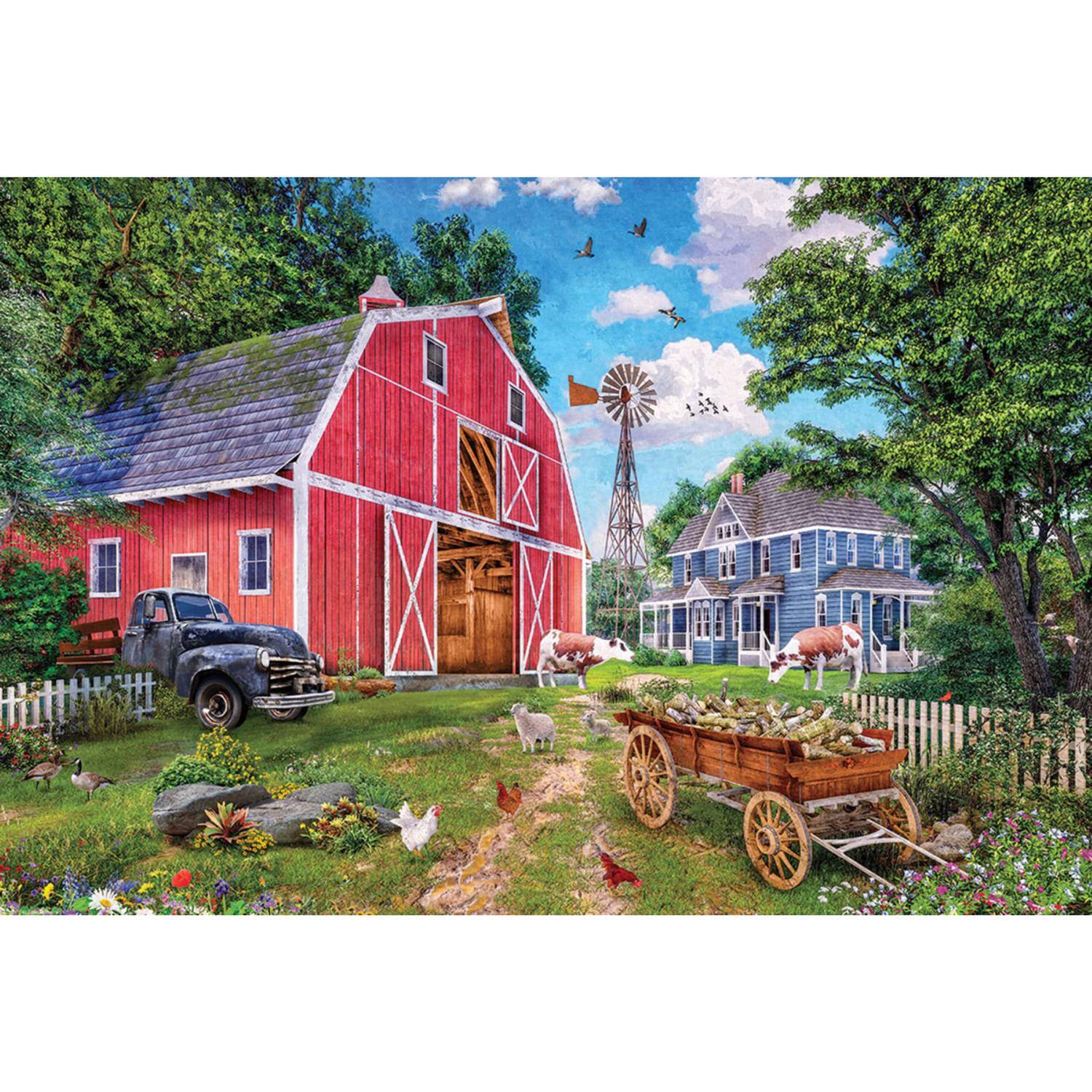Left. Eurographics - Eurographics Family Farm Tin Jigsaw Puzzle Multicolored 550 pc.
