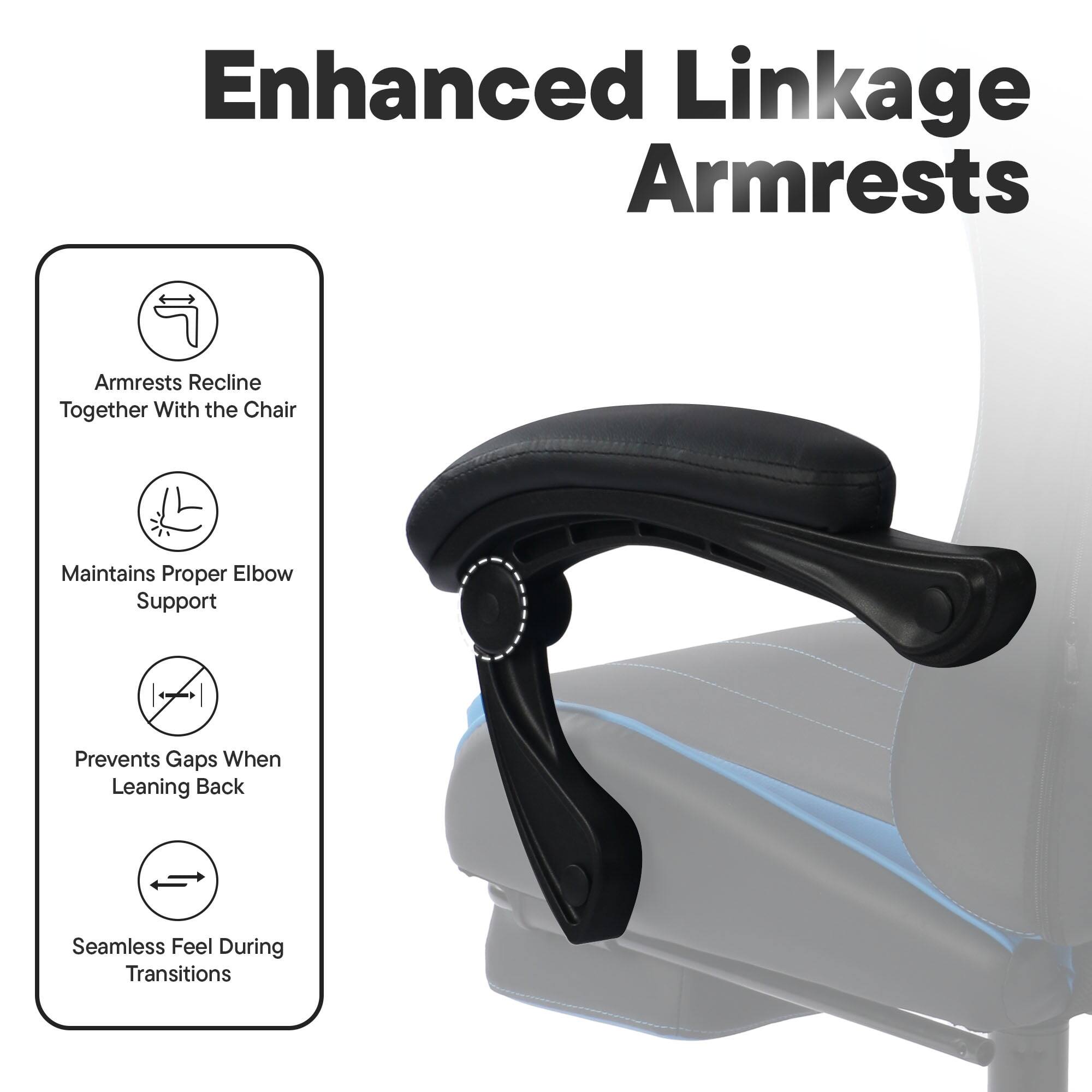 Enhanced Linkage Armrests

- Armrests recline together with the chair
- Maintains proper elbow support
- Prevents gaps when leaning back
- Seamless feel during transitions