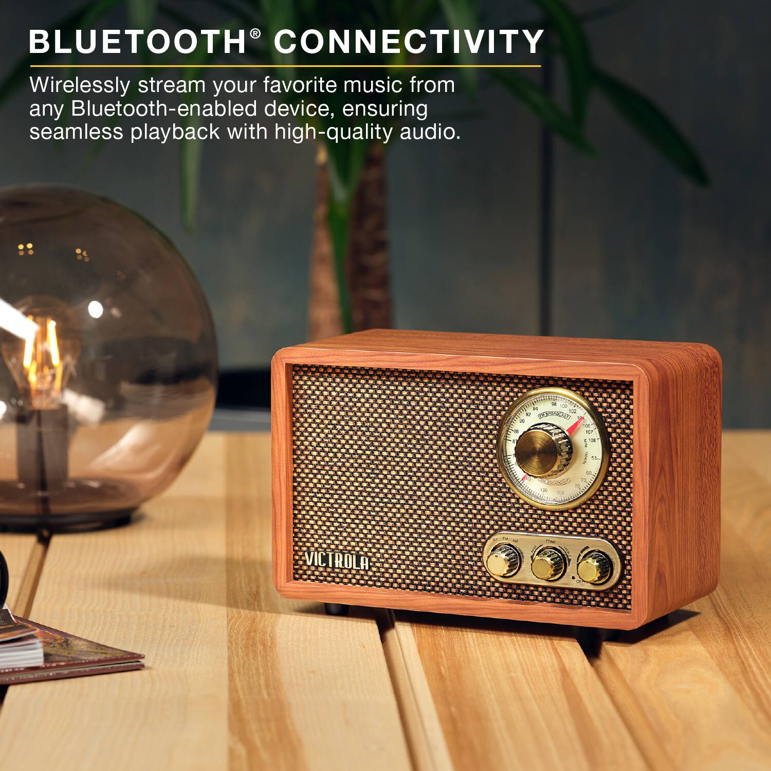 BLUETOOTH® CONNECTIVITY

Wirelessly stream your favorite music from any Bluetooth-enabled device, ensuring seamless playback with high-quality audio.