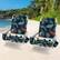 Angle. Costway - 4-Pack Folding Backpack Beach Chair 5-Position Outdoor Reclining Chairs with Pillow - Dark Green.