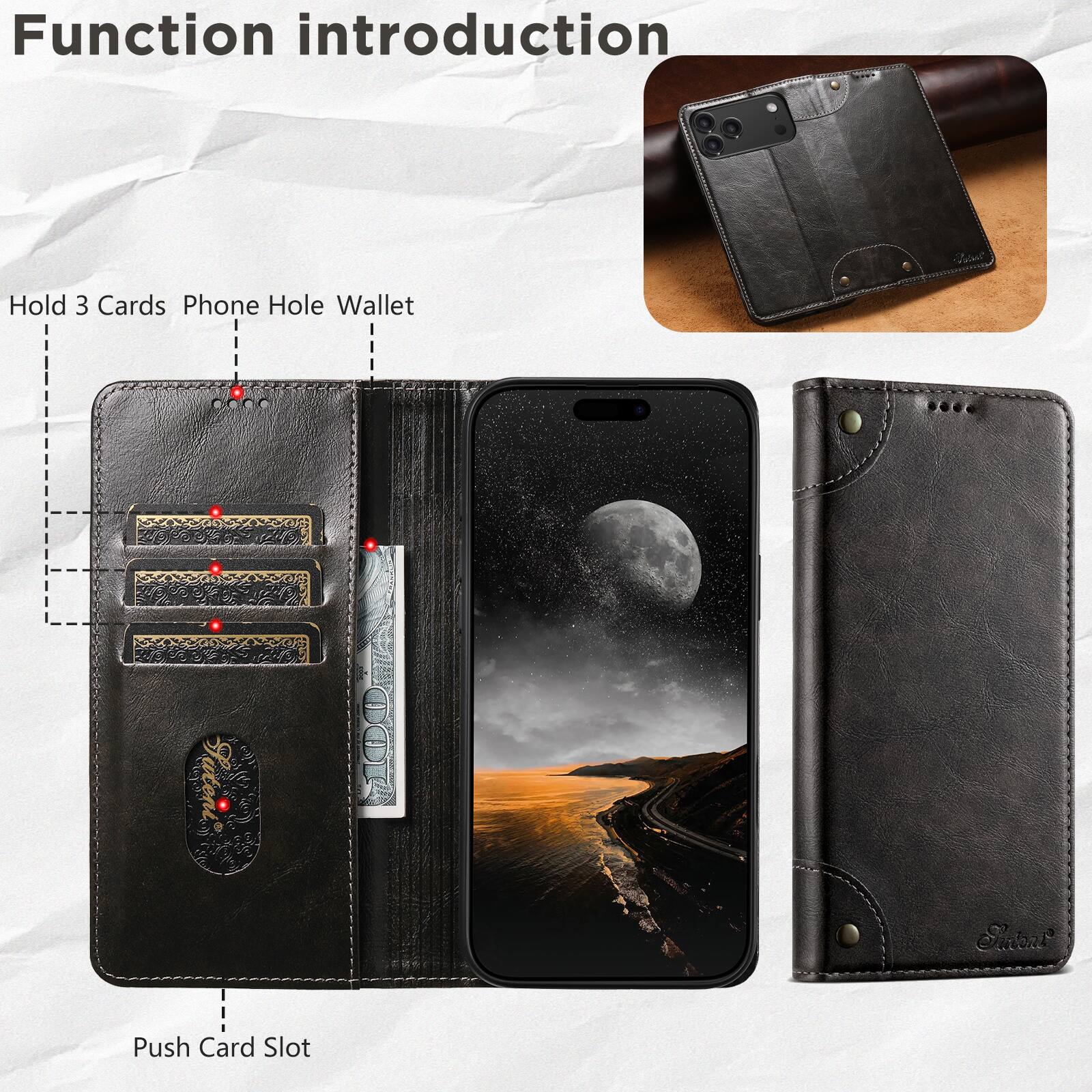 Function introduction

Hold 3 Cards Phone Hole Wallet

Push Card Slot