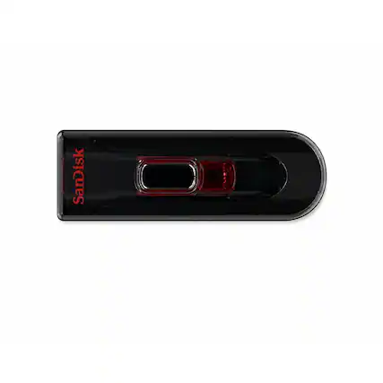 Front. SANDISK - Cruzer Glide 256GB USB 3.0 Flash Drive 3-Pack - Black/Red.