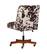 Alt View 16. Linon Home Décor - Donora Cow Print Microfiber Fabric Adjustable Office Chair With Wood Base - Brown and White.