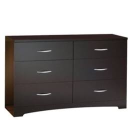 Hivvago - Modern 6-Drawer Bedroom Dresser - Chocolate Brown