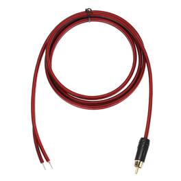 Unique Bargains - RCA to Bare Wire Open End Audio Cable, 14AWG Gold Plated Extension Wire for Guitar, Speakers - Red