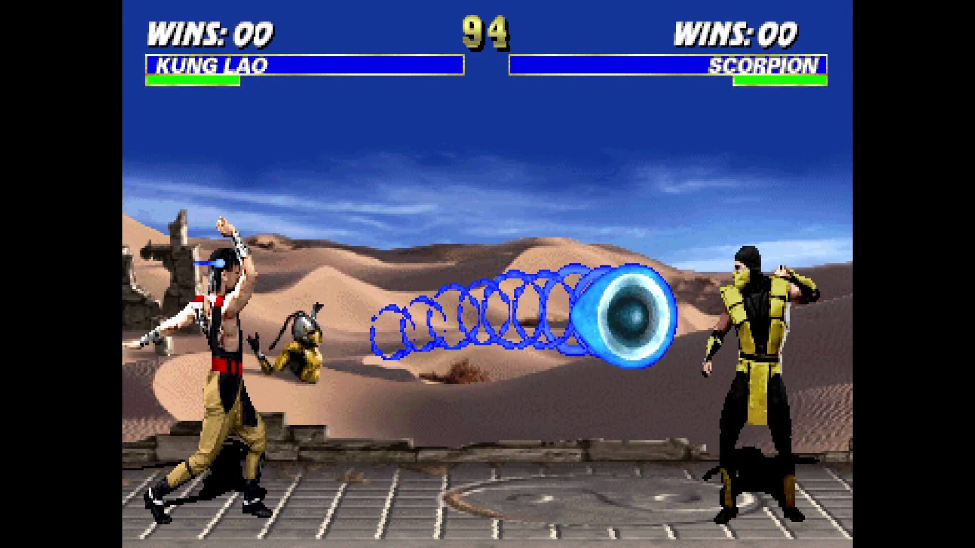 WINS: 00  
KUNG LAO  

94  

WINS: 00  
SCORPION