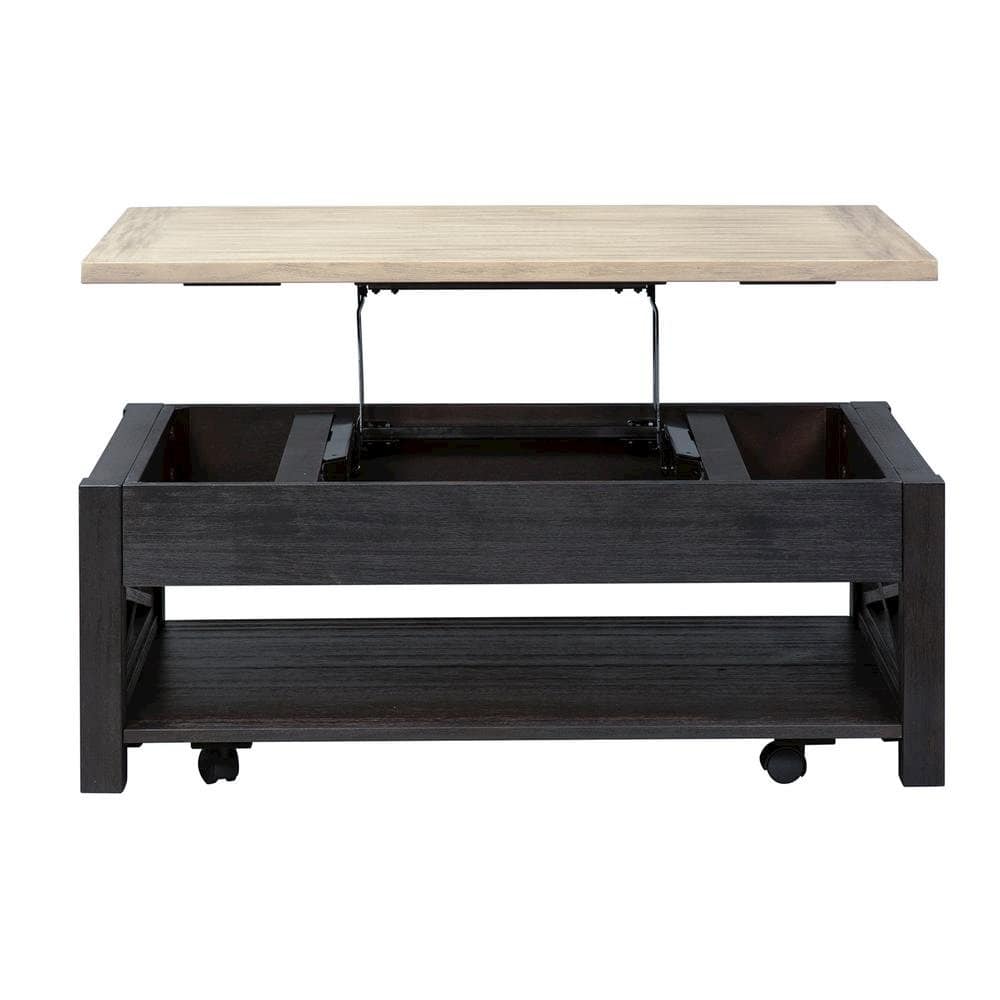 Starlight Canyon Home - Lift Top Cocktail Table – Living Room Center Table and Coffee Table - Black