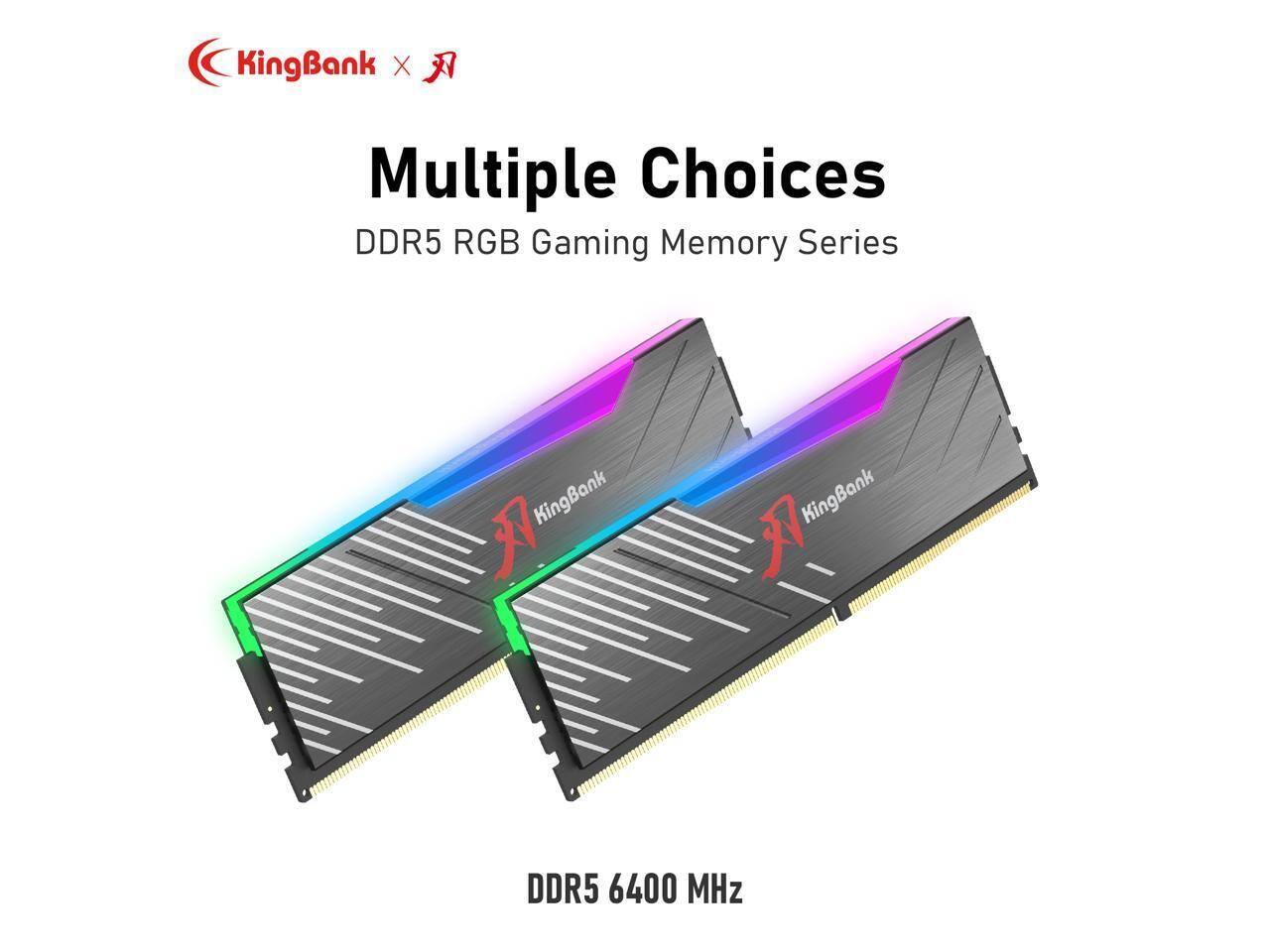 KingBank RGB 64GB (2 x 32GB) 288 Pin PC RAM DDR5 6400 (PC5 51200