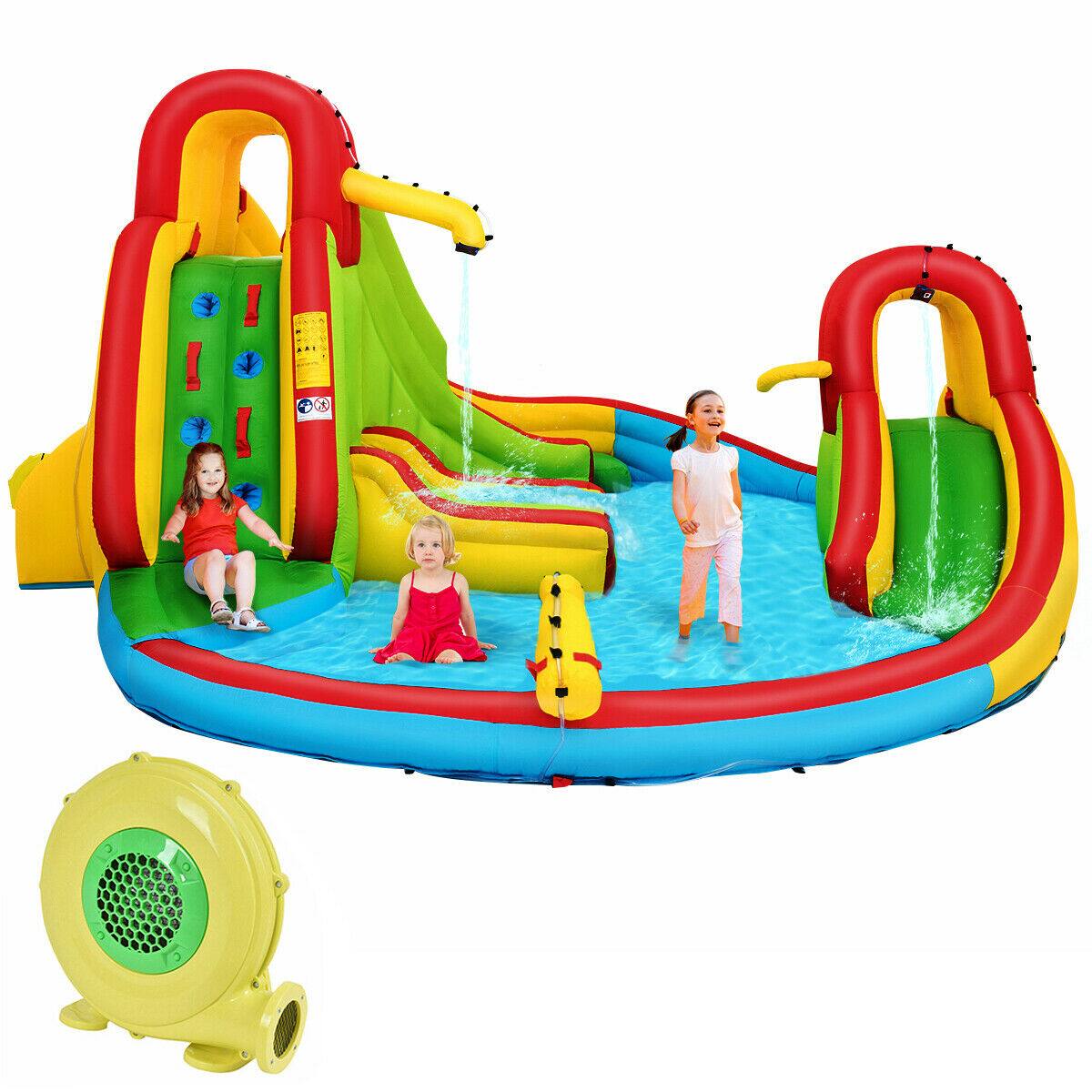 Alt View 1. Gymax - Gymax Kids Gift Inflatable Water Slide Park Bounce House w/480W Blower.