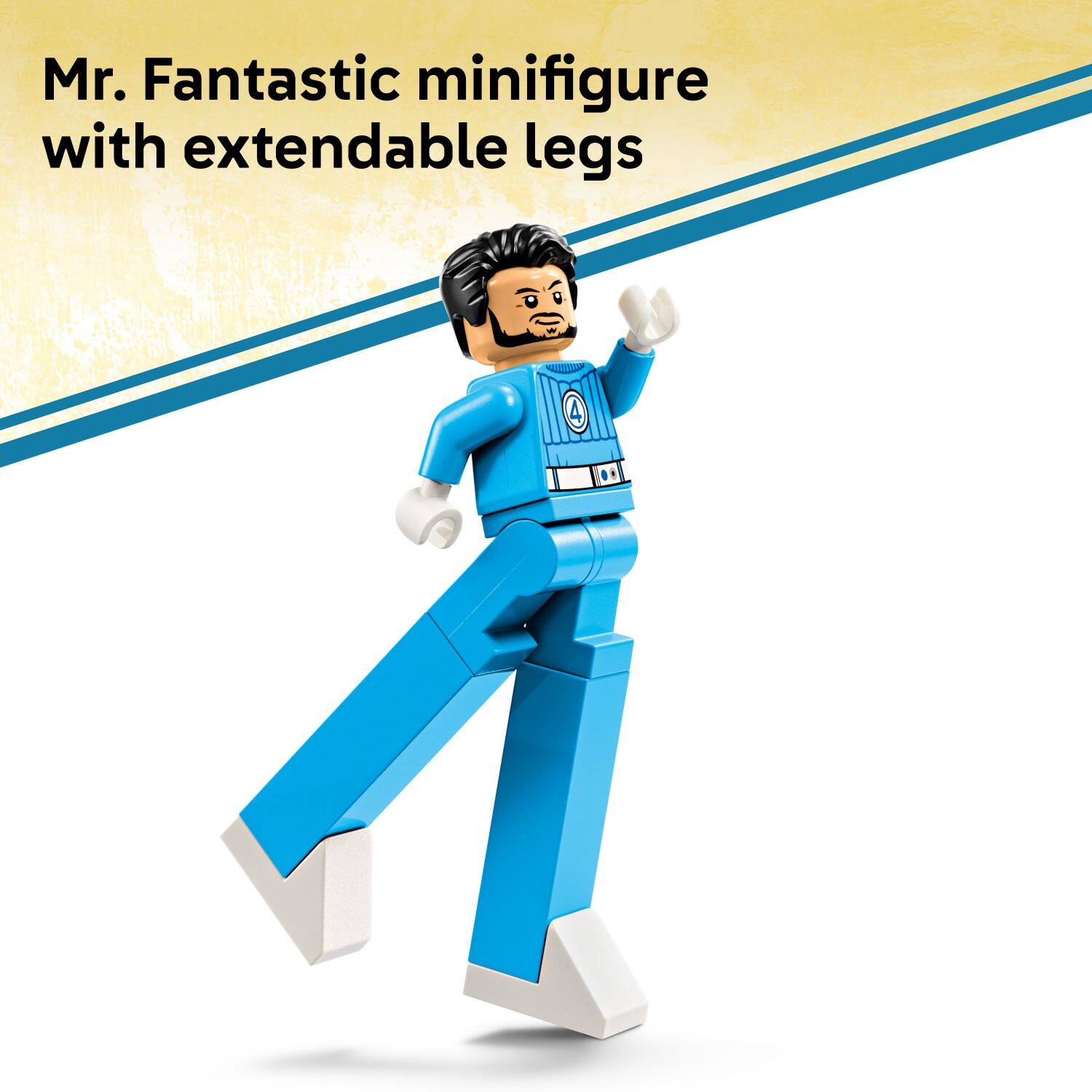 Mr. Fantastic minifigure with extendable legs.