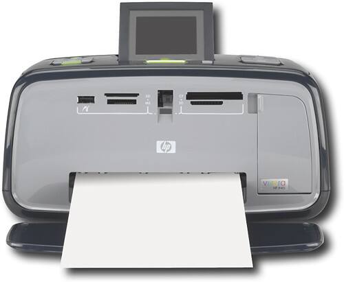 Front Standard. Hewlett-Packard - Photosmart Portable Photo Printer - Charcoal Gray.