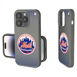Keyscaper - MLB - New York Mets - Linen Logo iPhone Soft Touch Case - 15 - Gray