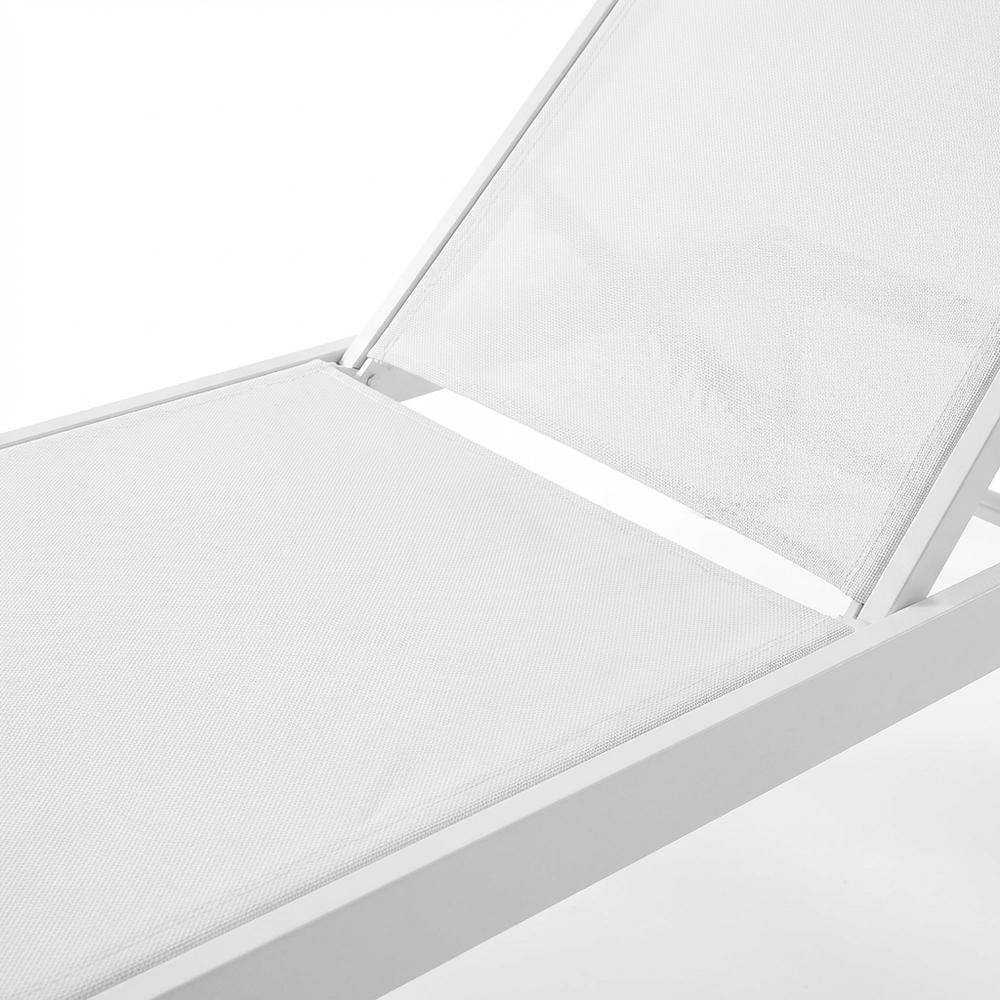 Alt View 1. Outdoor Escape - Set Of 4 Aluminum Outdoor Lounge Chairs With Weather-Resistant Design - White.