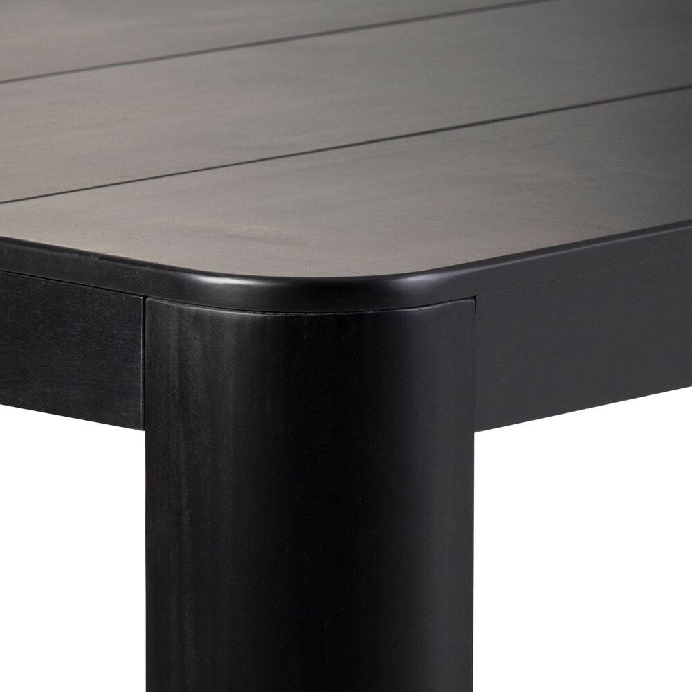 Alt View 3. Plank+Beam - Contour Dining Table (72in / 1830mm), Black - Black.