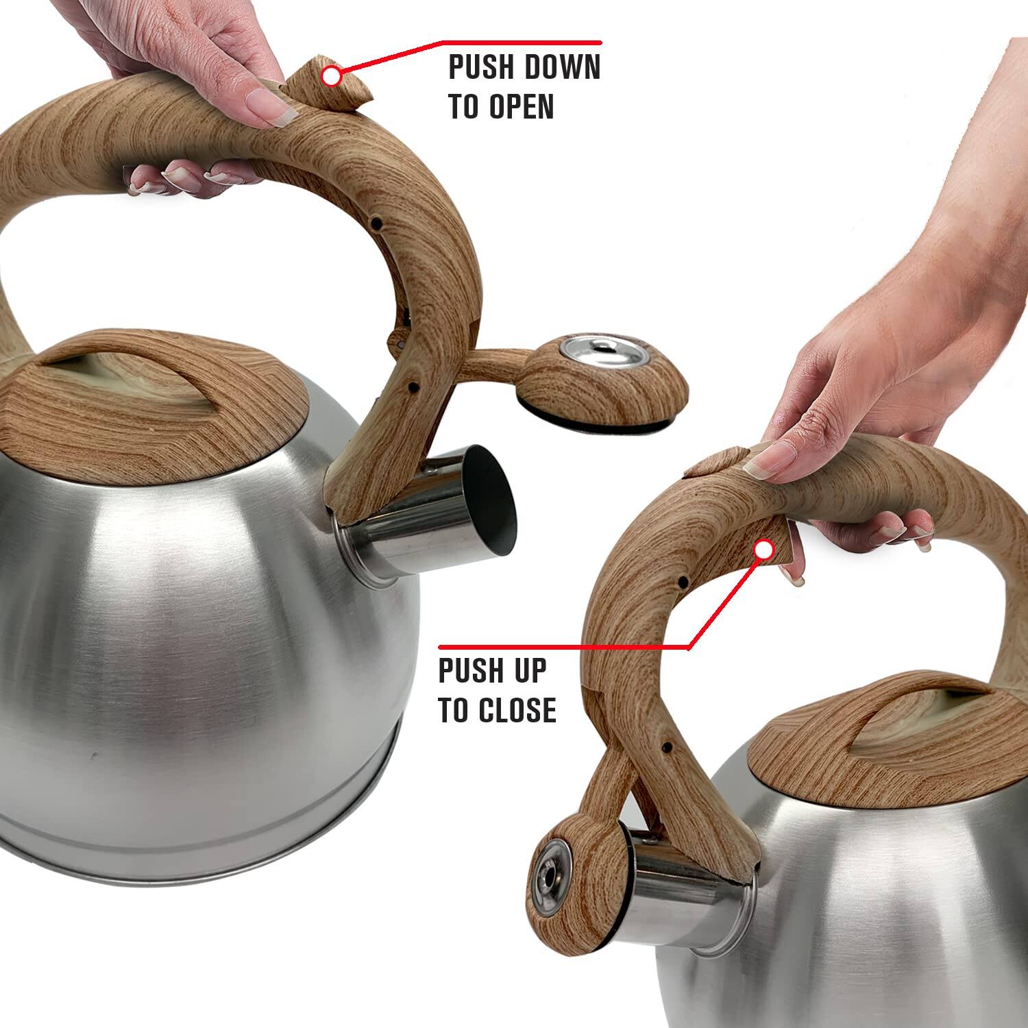 PUSH DOWN TO OPEN  
PUSH UP TO CLOSE