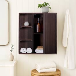Teamson Home - Tremolo 1-Door Wall Cabinet, Espresso - Black