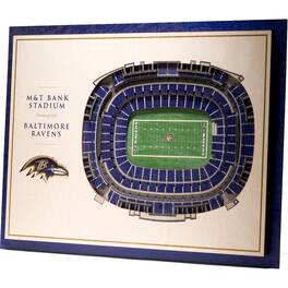 YouTheFan - Baltimore Ravens 17'' x 13'' 5-Layer StadiumViews 3D Wall Art - Brown