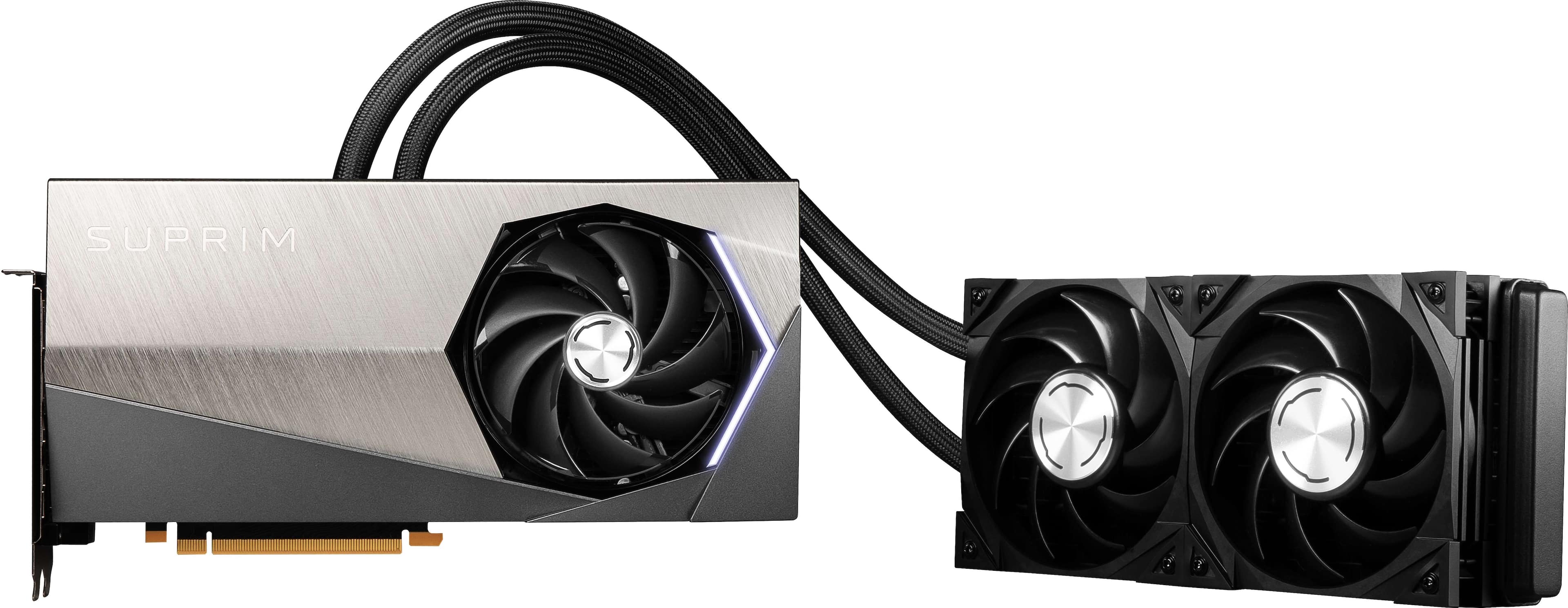 Alt View 13. MSI - NVIDIA GeForce RTX 4090 SUPRIM LIQUID X 24G 24GB DDR6X PCI Express 4.0 Graphics Card - Silver.